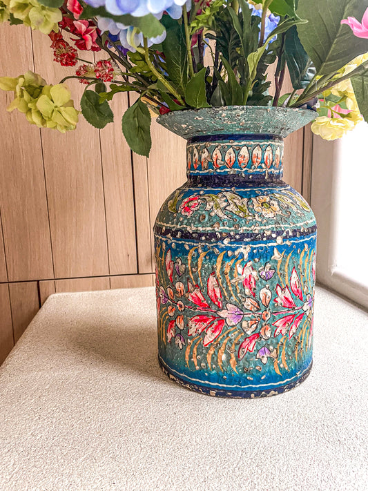 Indian vase blue